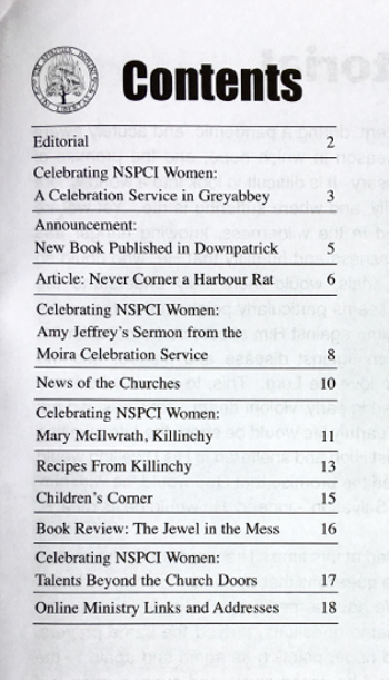Table of contents Apr 22